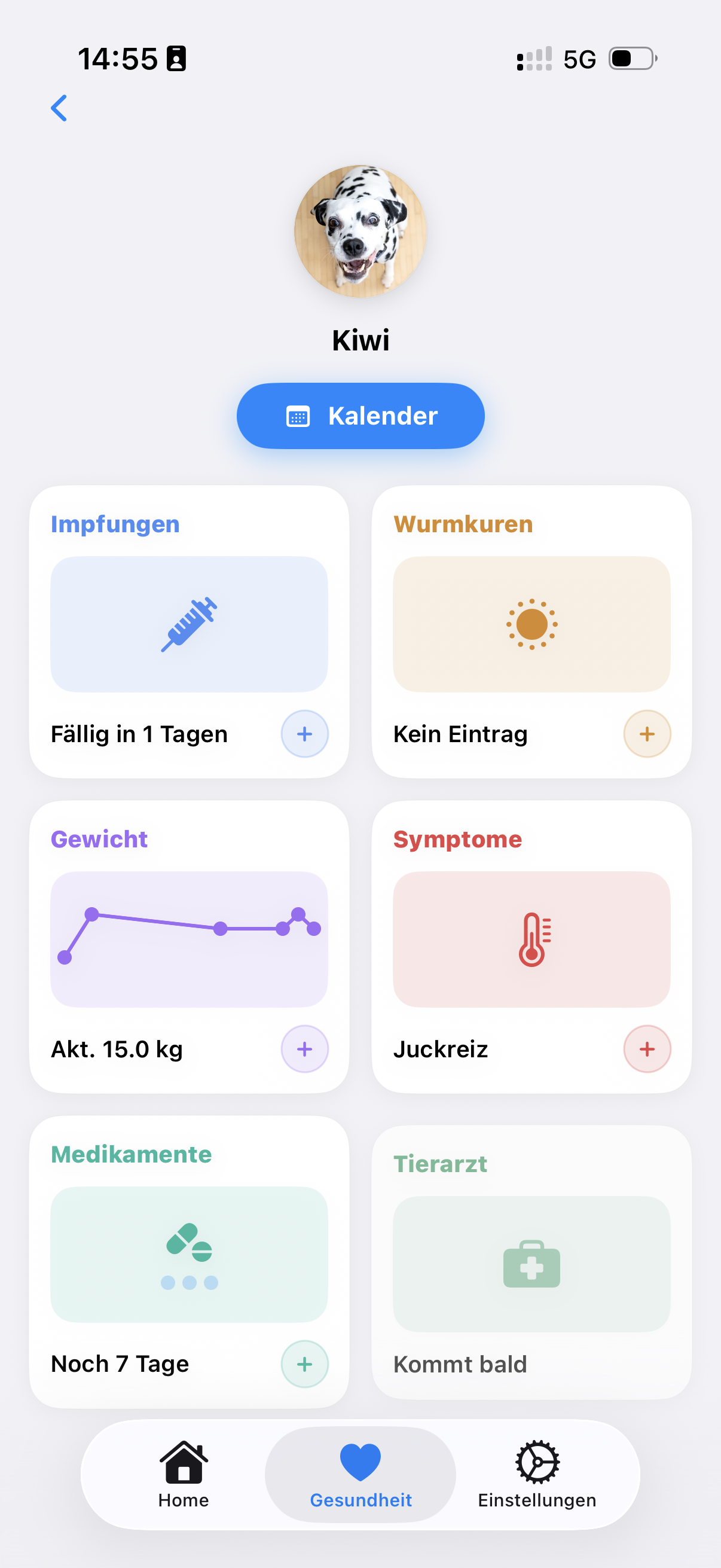 Kiwi Gesundheitsmodule